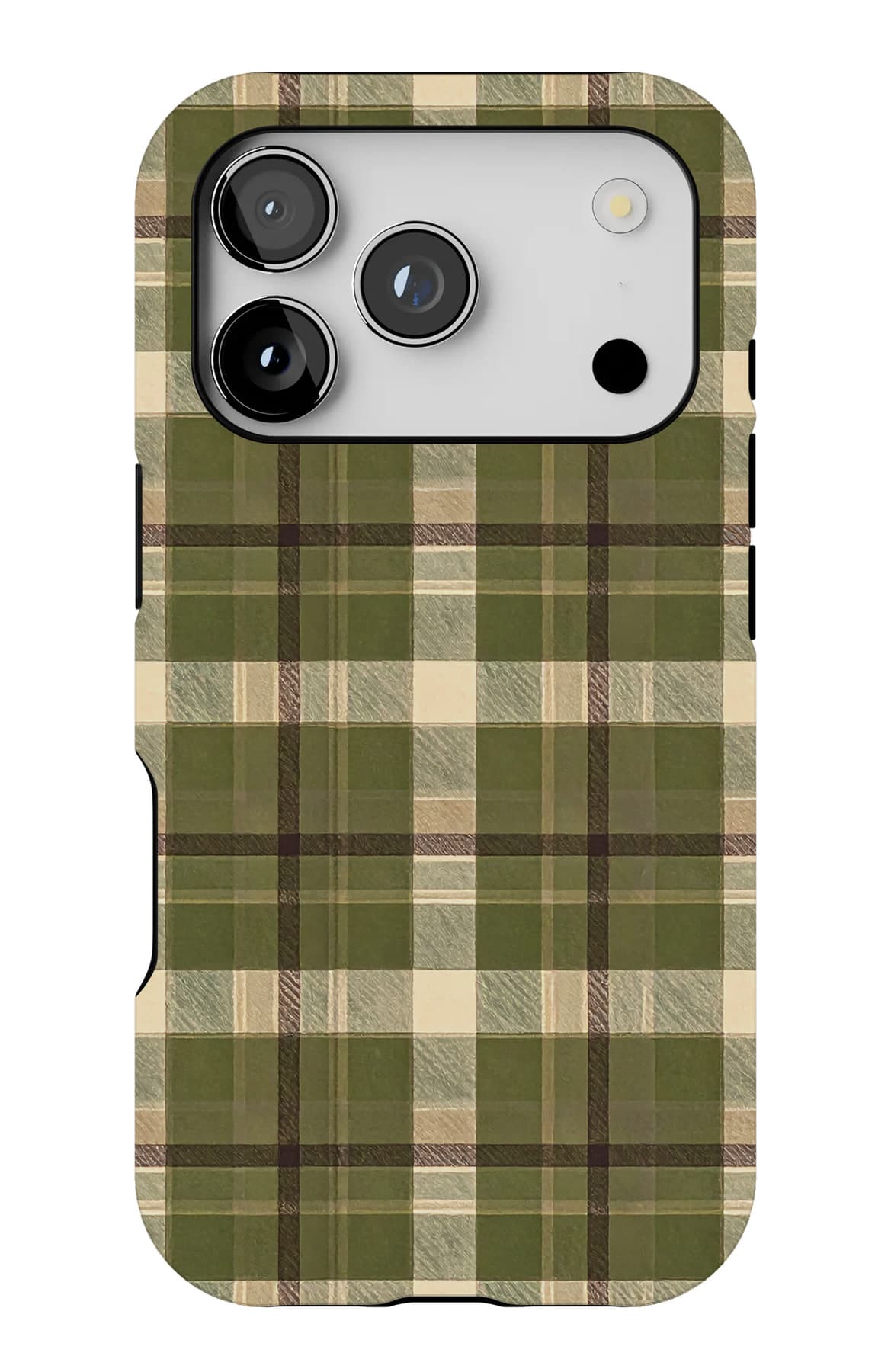 Burgundy gingham on cream. Shown on an iPhone.