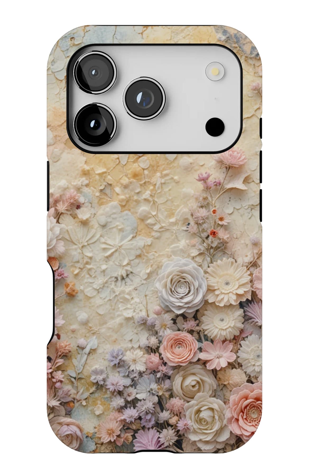 Blooms crowding the whole surface. Shown on an iPhone.