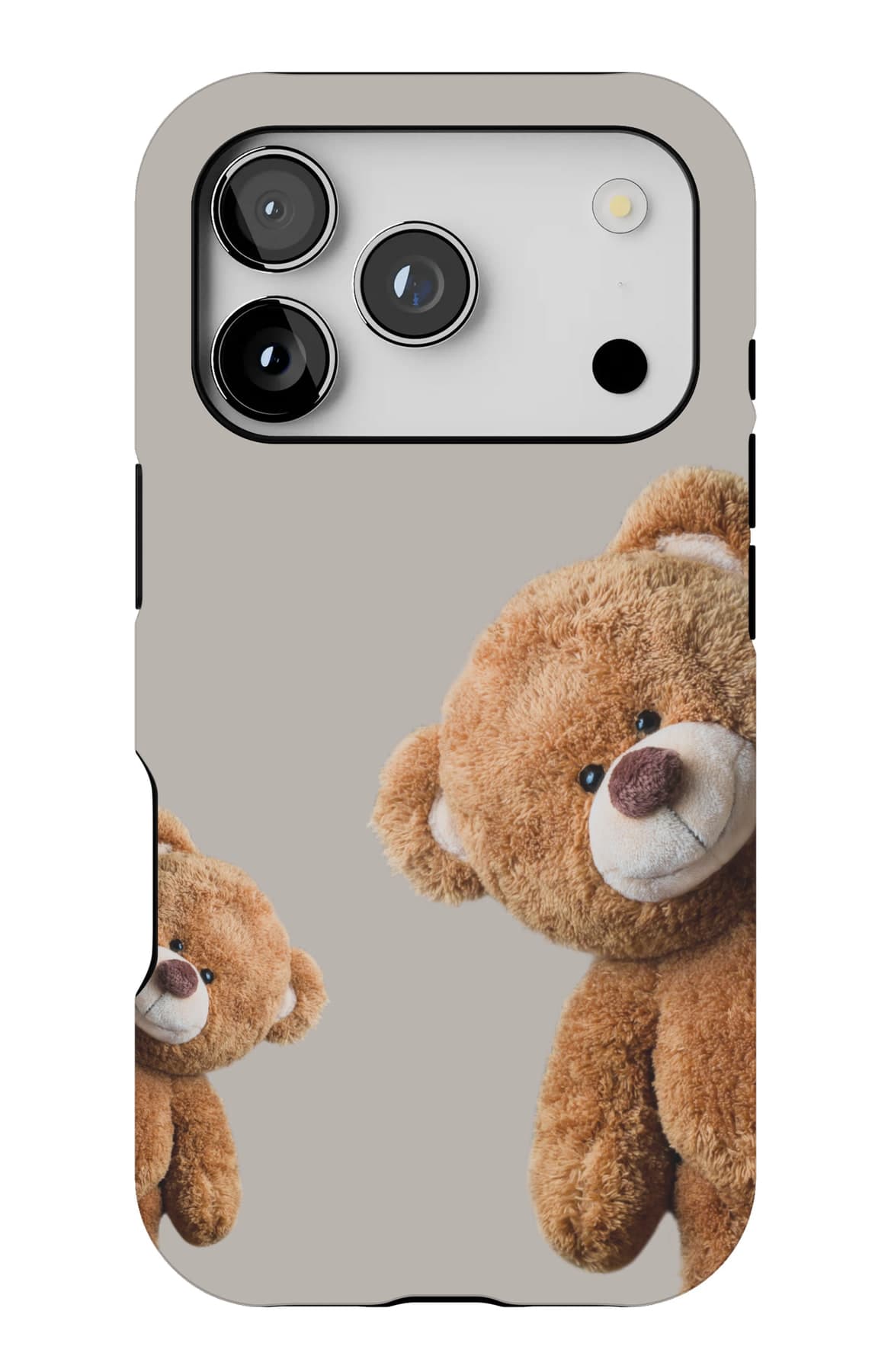 A brown teddy, and the words to go with it. Shown on an iPhone.