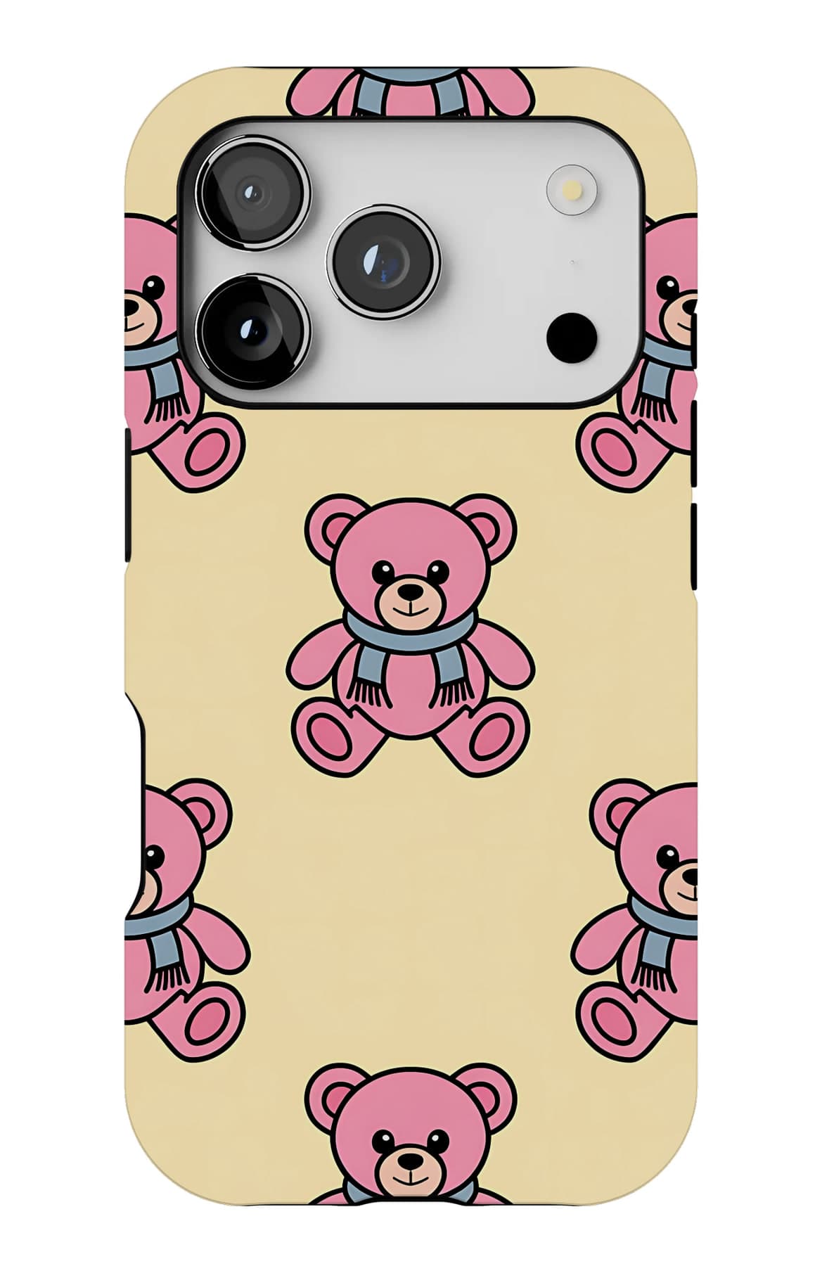 Teddies and stars on lilac. Shown on an iPhone.