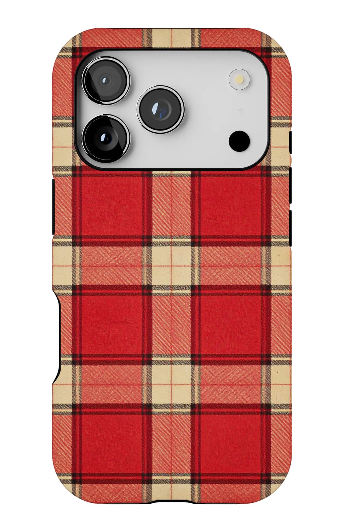 A small moss-green check. Shown on an iPhone.
